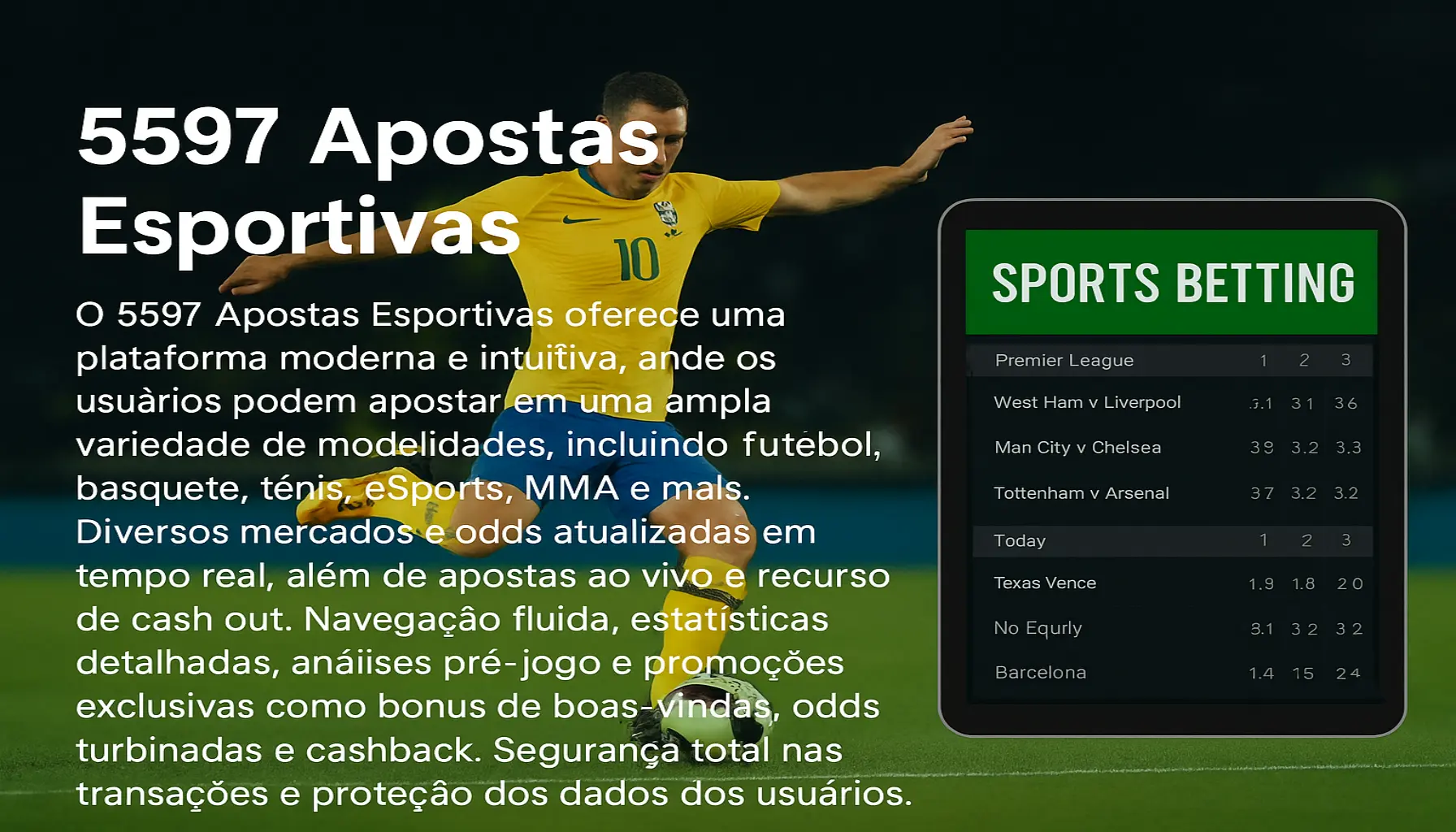 Apostas esportivas no cassino online 5597